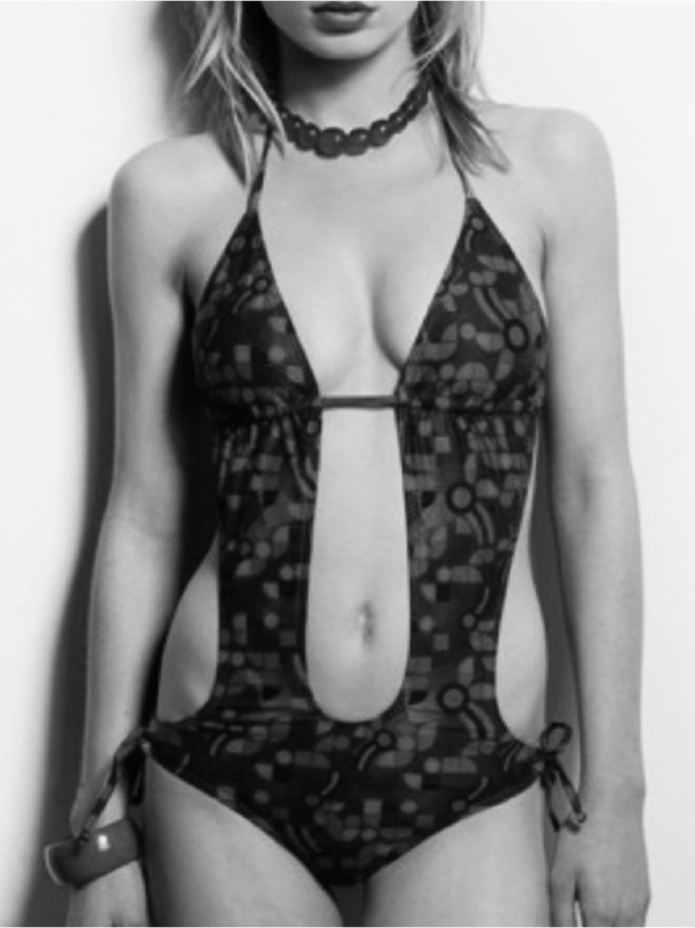 Emobi Slide Tie One-Piece Swimsuit NWT